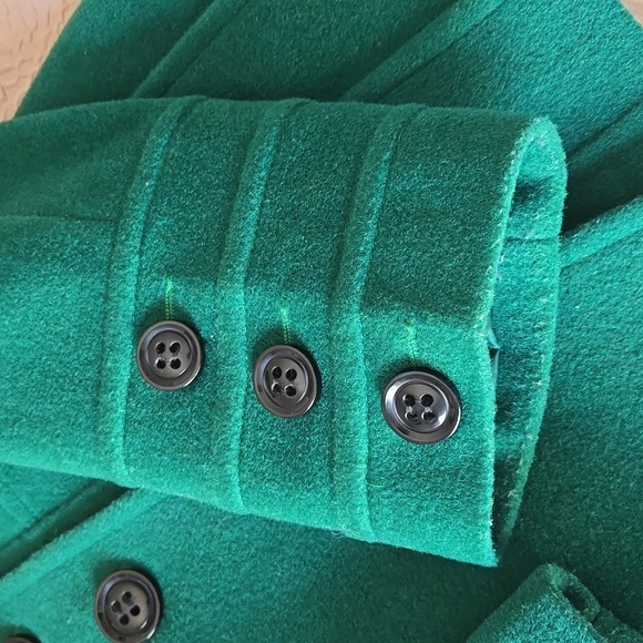 St. John's Bay Green Wool/Cashmere Medium Winter Coat - Picture 9 of 12